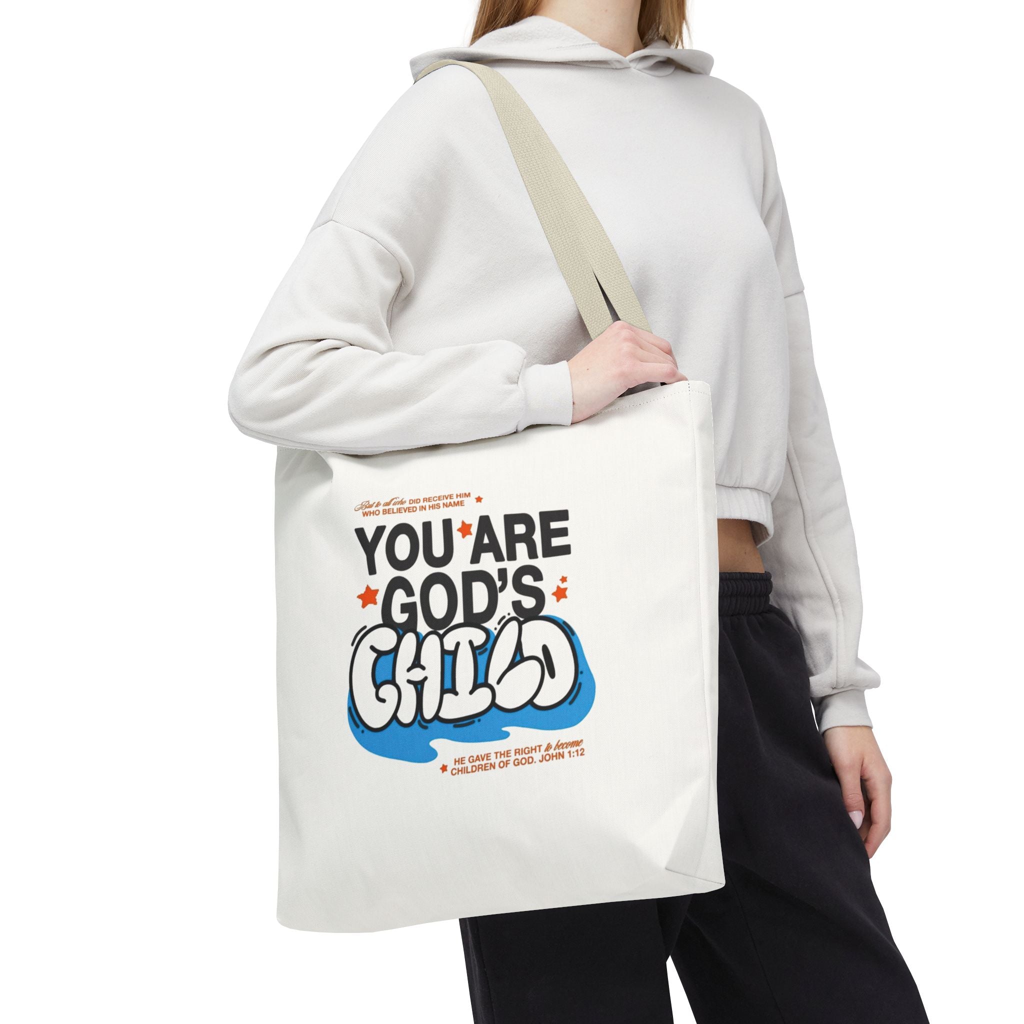 Inspirational "You Are God's Child" Tote Bag